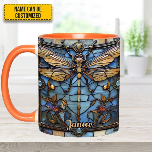 Love Dragonfly - Personalized Dragonfly Accent Mug