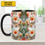 Daisy Flower Accent Mug - Personalized Accent Mug