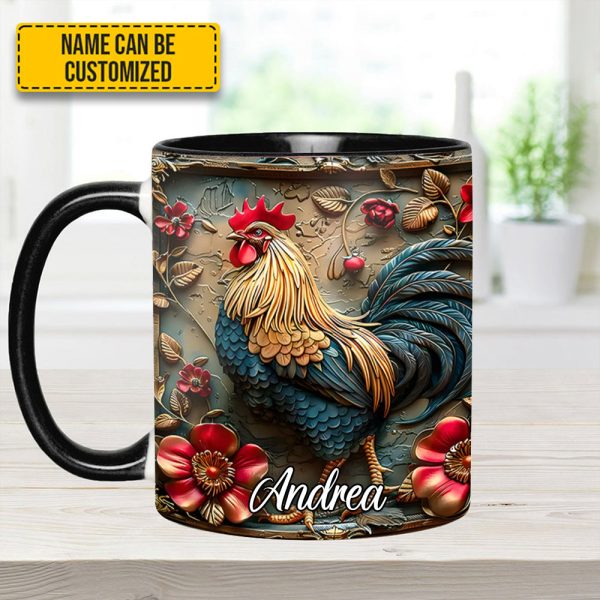 Vintage Rooster – Personalized Chicken Accent Mug