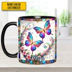 Beautiful Butterflies - Personalized Butterfly Accent Mug