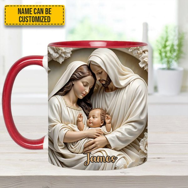 Holy Family Personalized Accent Mug