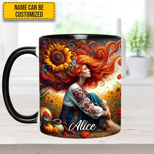 Hippie Girl - Personalized Hippie Accent Mug