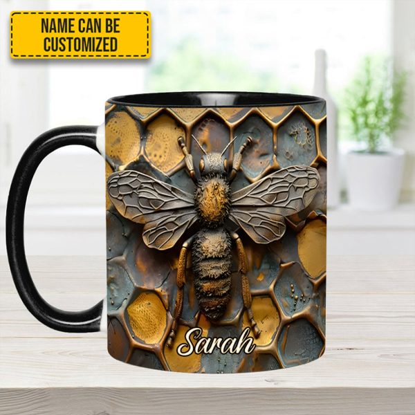 Bee Accent Mug - Personalized Accent Mug