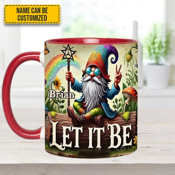 Let It Be Gnome – Personalized Hippie Accent Mug