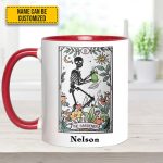 Personalized The Gardener Skeleton Tarot Accent Mug