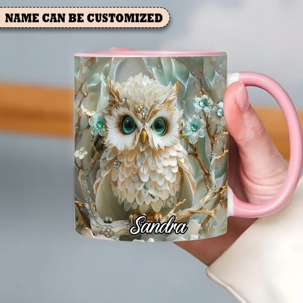 Beautiful Owl - Personalized Accent Mug
