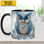 Blue Owl - Personalized Owl Accent Mug