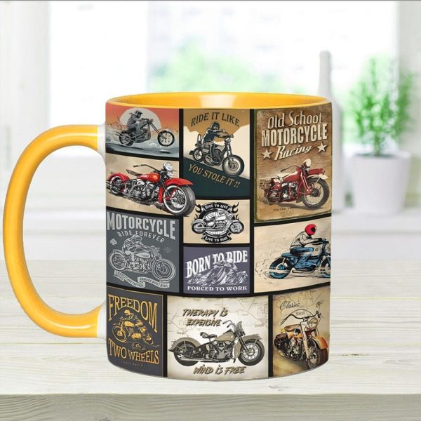 Backroad Memories Vintage Motorcycle Accent Mug