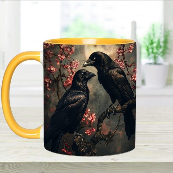 Personalized Raven Couple Accent Mug