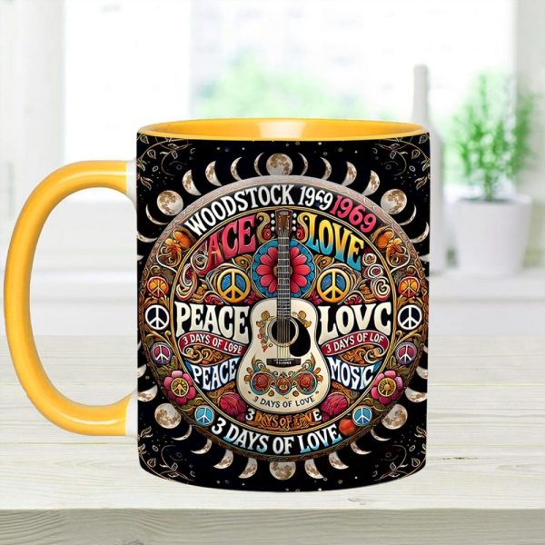 Peace Music - Personalized Hippie Accent Mug