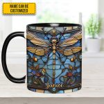 Love Dragonfly - Personalized Dragonfly Accent Mug