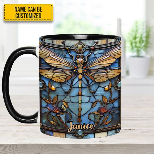 Love Dragonfly - Personalized Dragonfly Accent Mug