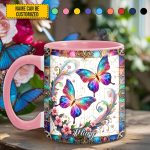 Beautiful Butterflies - Personalized Butterfly Accent Mug