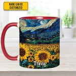 Starry Sunflowers – Personalized Accent Mug