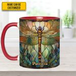 Dragonfly Dreams - Personalized Dragonfly Accent Mug