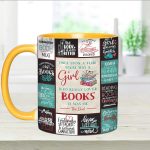 Girl Loves Books Accent Mug