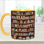Reading Is My Happy Place - Book Accent Mug