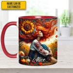 Hippie Girl - Personalized Hippie Accent Mug