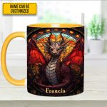 Fantasy Dragon Personalized Accent Mug