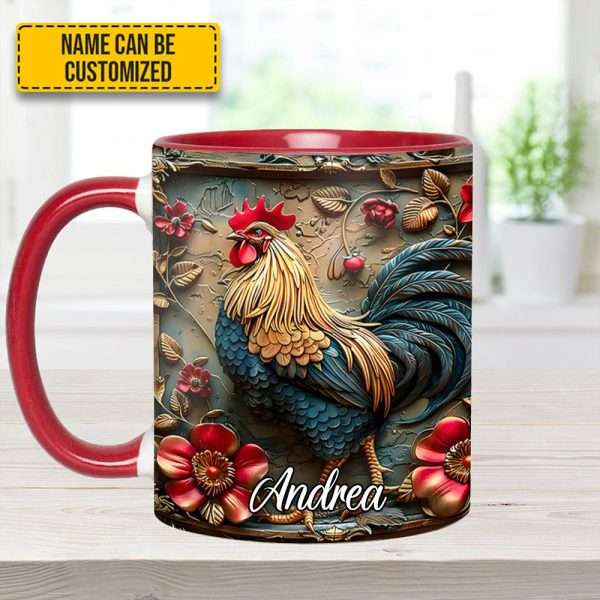Vintage Rooster – Personalized Chicken Accent Mug