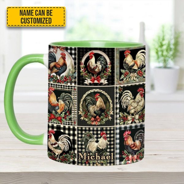 Chicken Collection Accent Mug - Personalized Chicken Accent Mug