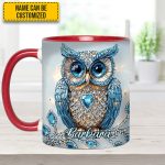 Blue Owl - Personalized Owl Accent Mug