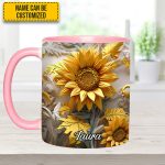 Beautiful Sunflower - Personalized Sunflower Accent Mug