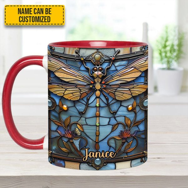 Love Dragonfly - Personalized Dragonfly Accent Mug