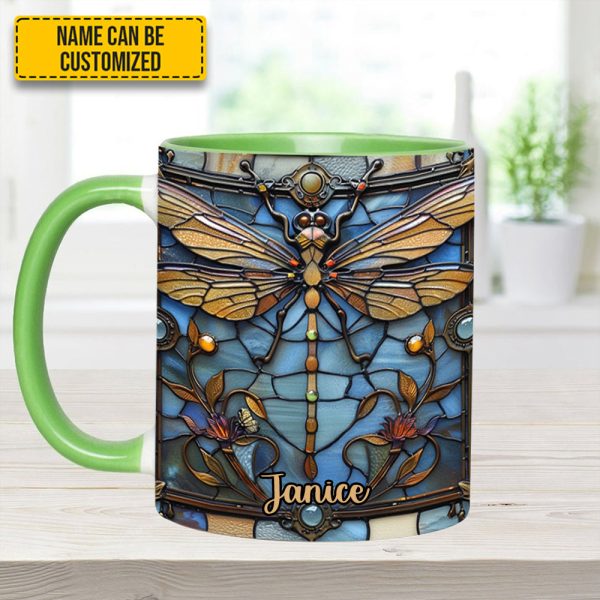 Love Dragonfly - Personalized Dragonfly Accent Mug