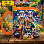 Hippie Old Couple - Personalized Accent Mug