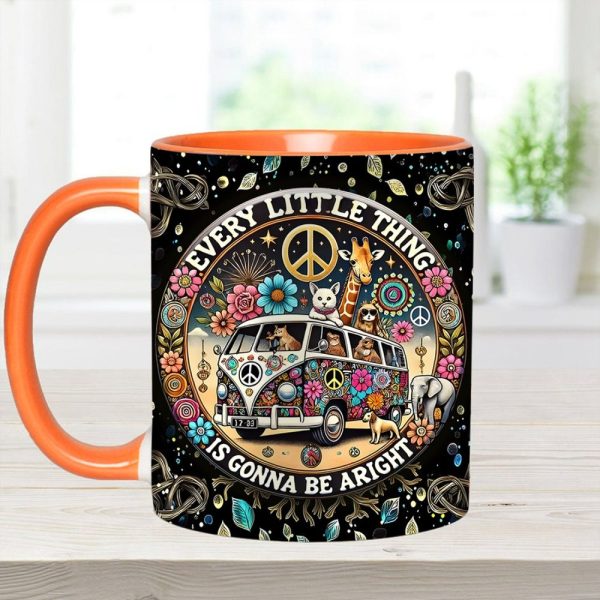 Every Little Thing Is Gonna Be Alright - Personalized Hippie Accent Mug