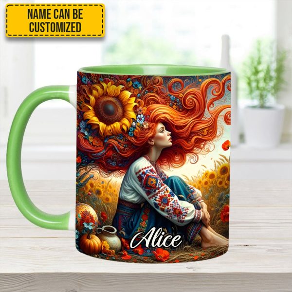 Hippie Girl - Personalized Hippie Accent Mug
