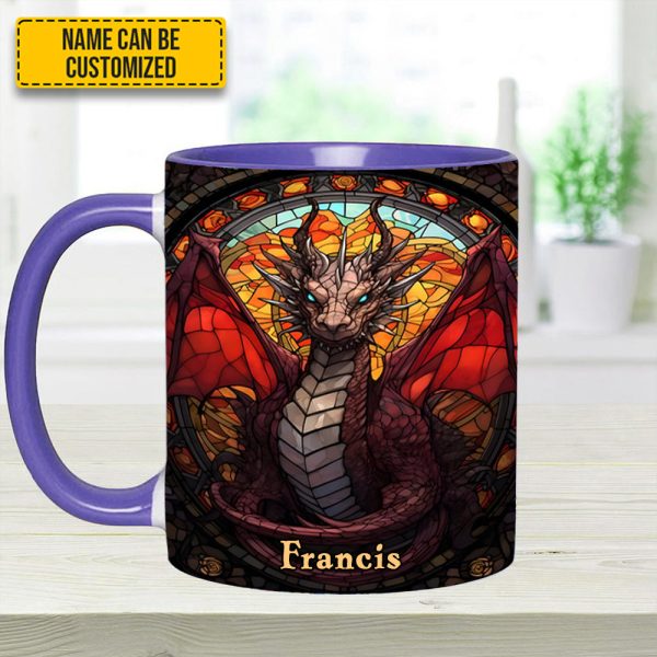 Fantasy Dragon Personalized Accent Mug