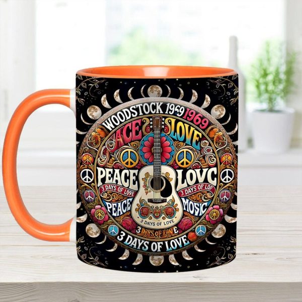 Peace Music - Personalized Hippie Accent Mug