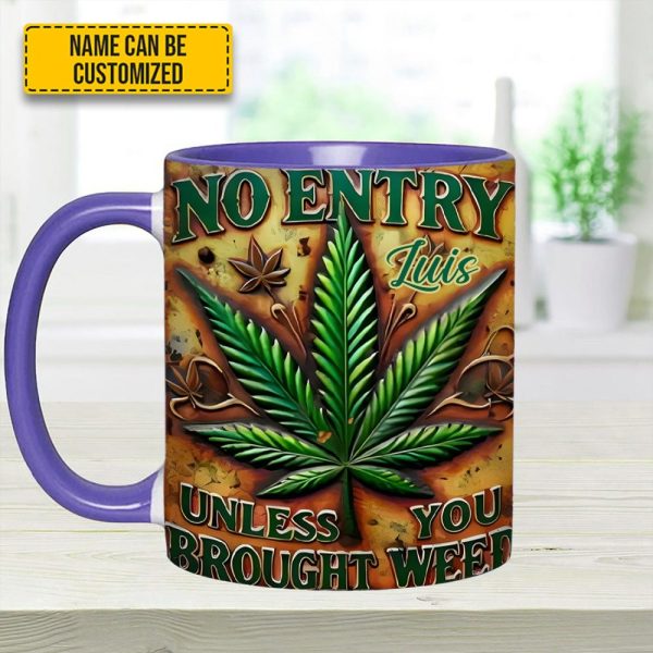 No Entry - Personalized Weed Accent Mug