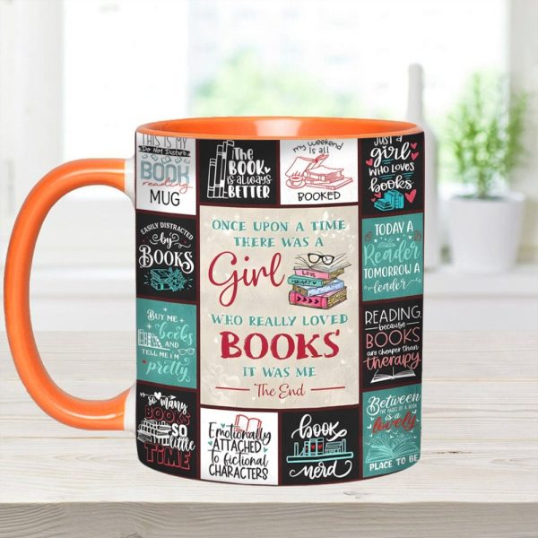 Girl Loves Books Accent Mug