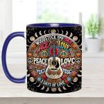 Peace Music - Personalized Hippie Accent Mug