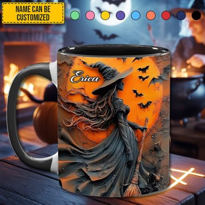 Personalized Midnight Witch Accent Mug