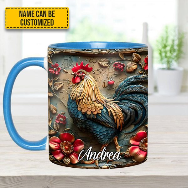 Vintage Rooster – Personalized Chicken Accent Mug
