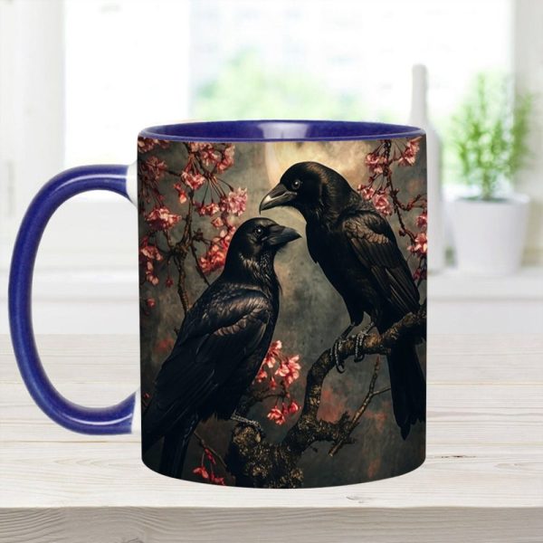 Personalized Raven Couple Accent Mug