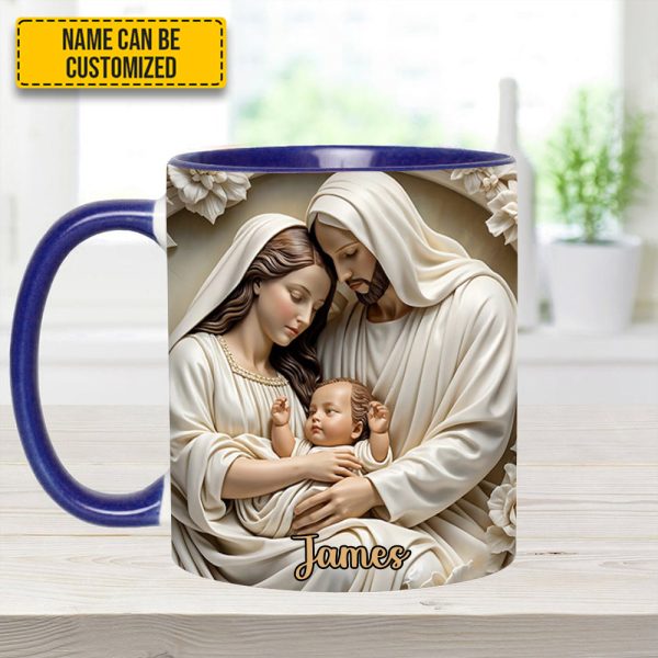 Holy Family Personalized Accent Mug