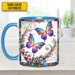 Beautiful Butterflies - Personalized Butterfly Accent Mug