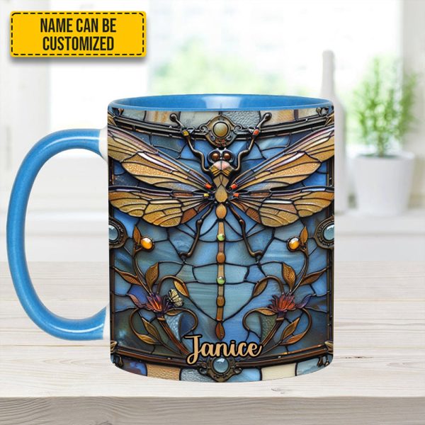 Love Dragonfly - Personalized Dragonfly Accent Mug