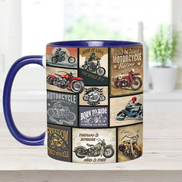 Backroad Memories Vintage Motorcycle Accent Mug