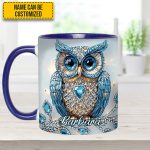 Blue Owl - Personalized Owl Accent Mug