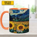 Starry Sunflowers – Personalized Accent Mug