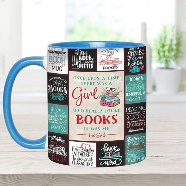 Girl Loves Books Accent Mug