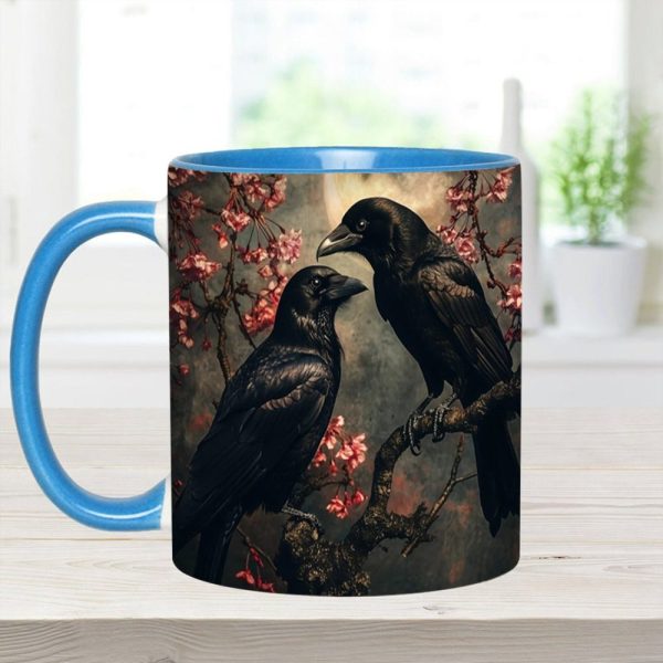 Personalized Raven Couple Accent Mug