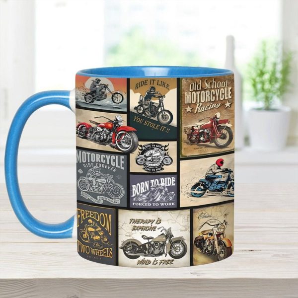 Backroad Memories Vintage Motorcycle Accent Mug