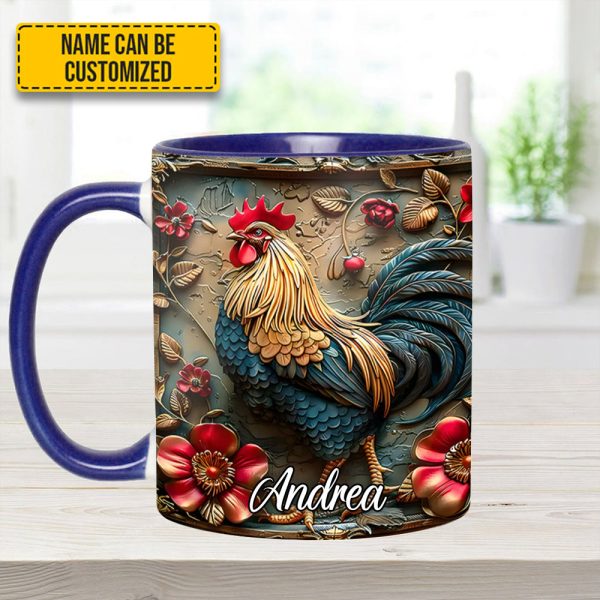 Vintage Rooster – Personalized Chicken Accent Mug